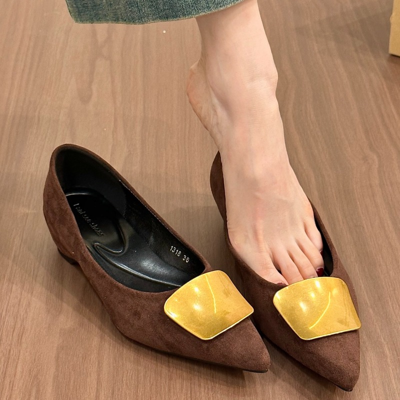 Summer Clothing Stores - 여성 로우힐 펌프스 뾰족코 로우힐 슈즈