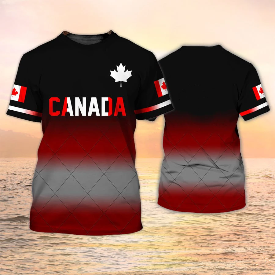 캐나다 국기 3D 프린트 티셔츠, 여름용 남녀 공용 캐 - Summer Clothing Women Canada 리뷰 및 가격